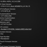 Software info of Xperia Z1 Android 4.3 14.2.A.0.290 firmware Update