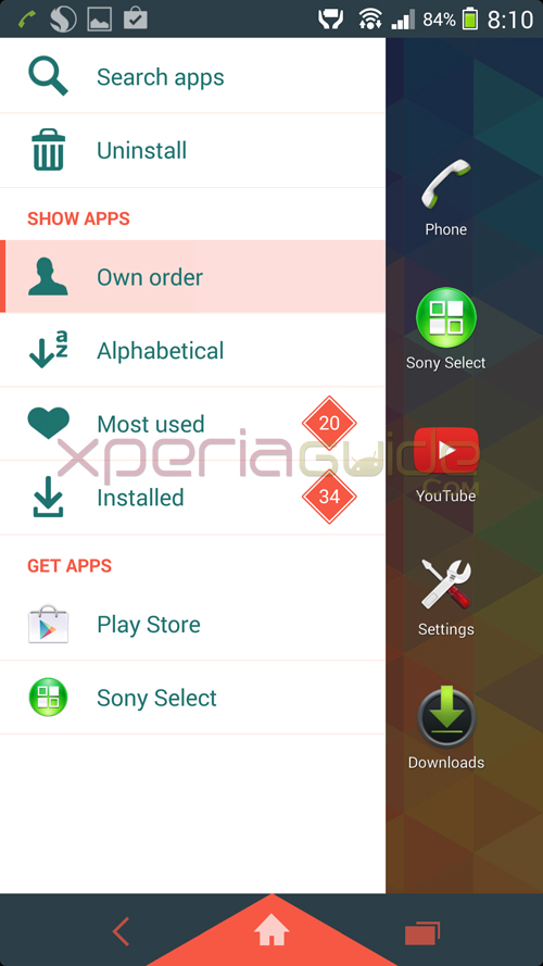 New Xperia Home of Xperia Z1 Android 4.3 14.2.A.0.290 firmware Update