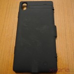 Plastic rubberized back of 3200mAh Power case for Xperia Z1 from Brando