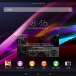 Xperia Tablet Z Android 4.3 10.4.B.0.569 firmware update - Home Screen