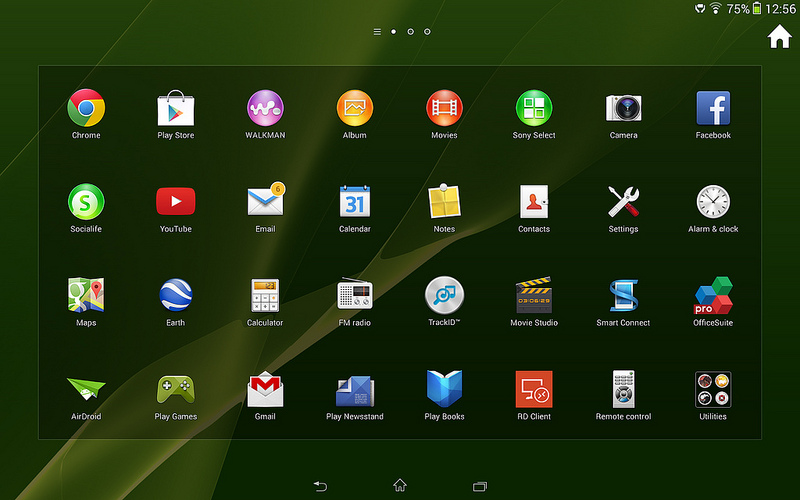 New Xperia Home launcher on Xperia Tablet Z Wi-Fi Android 4.3 10.4.B.0.577 firmware update