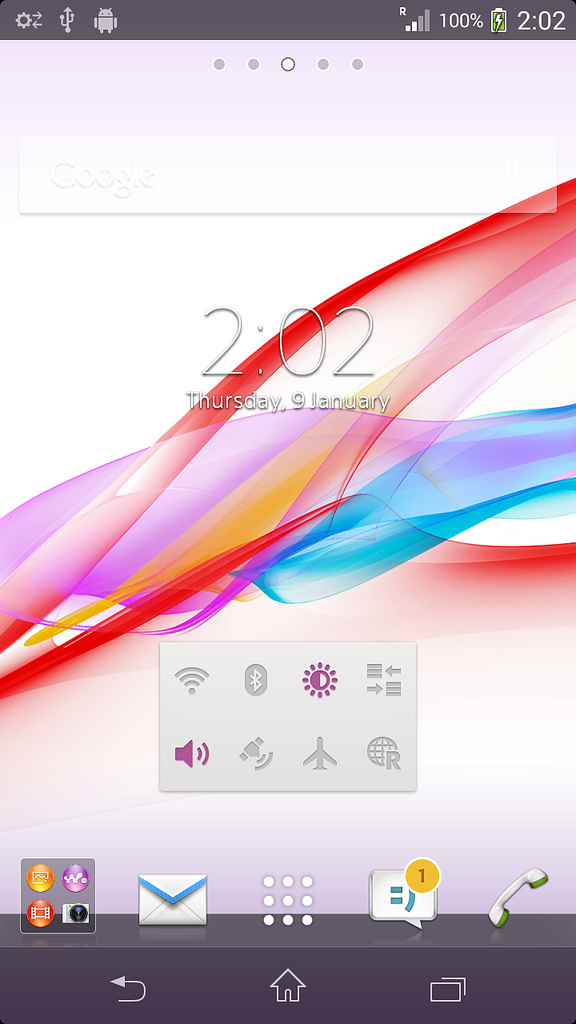 5Xperia T LT30p Android 4.3 9.2.A.0.278 firmware - Home Screen