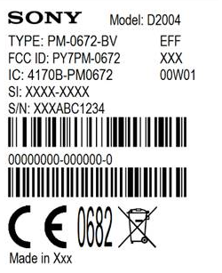 Sony D2004 spotted on FCC