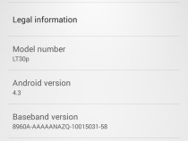 Xperia T LT30p Android 4.3 9.2.A.0.278 firmware - About Phone