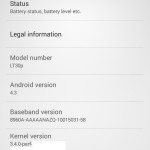 Xperia T LT30p Android 4.3 9.2.A.0.278 firmware - About Phone