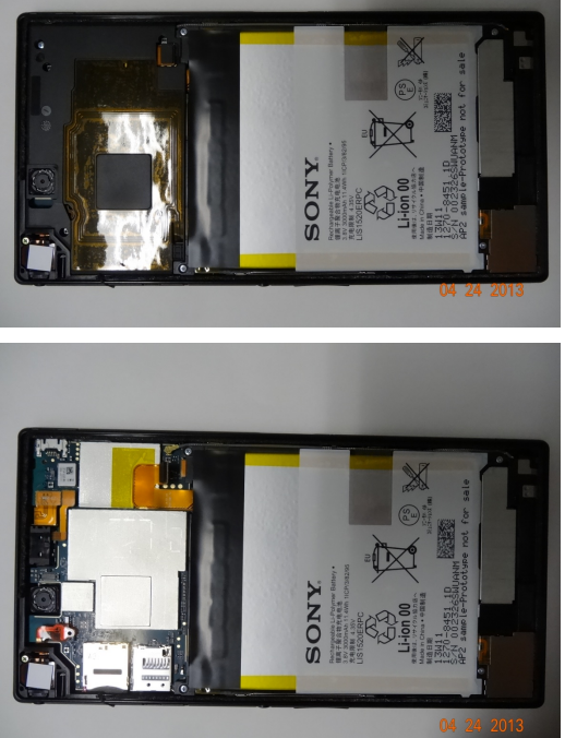 Xperia Z Ultra SGP412 Wi-Fi opened from Back and dismantled