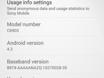 Xperia Z1 14.2.A.1.136 firmware About Phone Screenshot