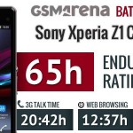 Xperia Z1 Compact battery test results – 65 Hours Endurance rating
