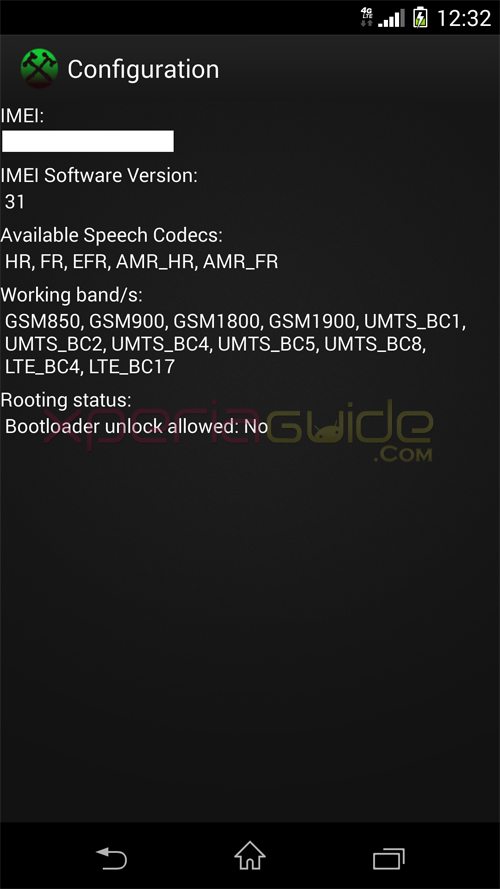 Xperia Z1S Bootloader Unlock Not Allowed