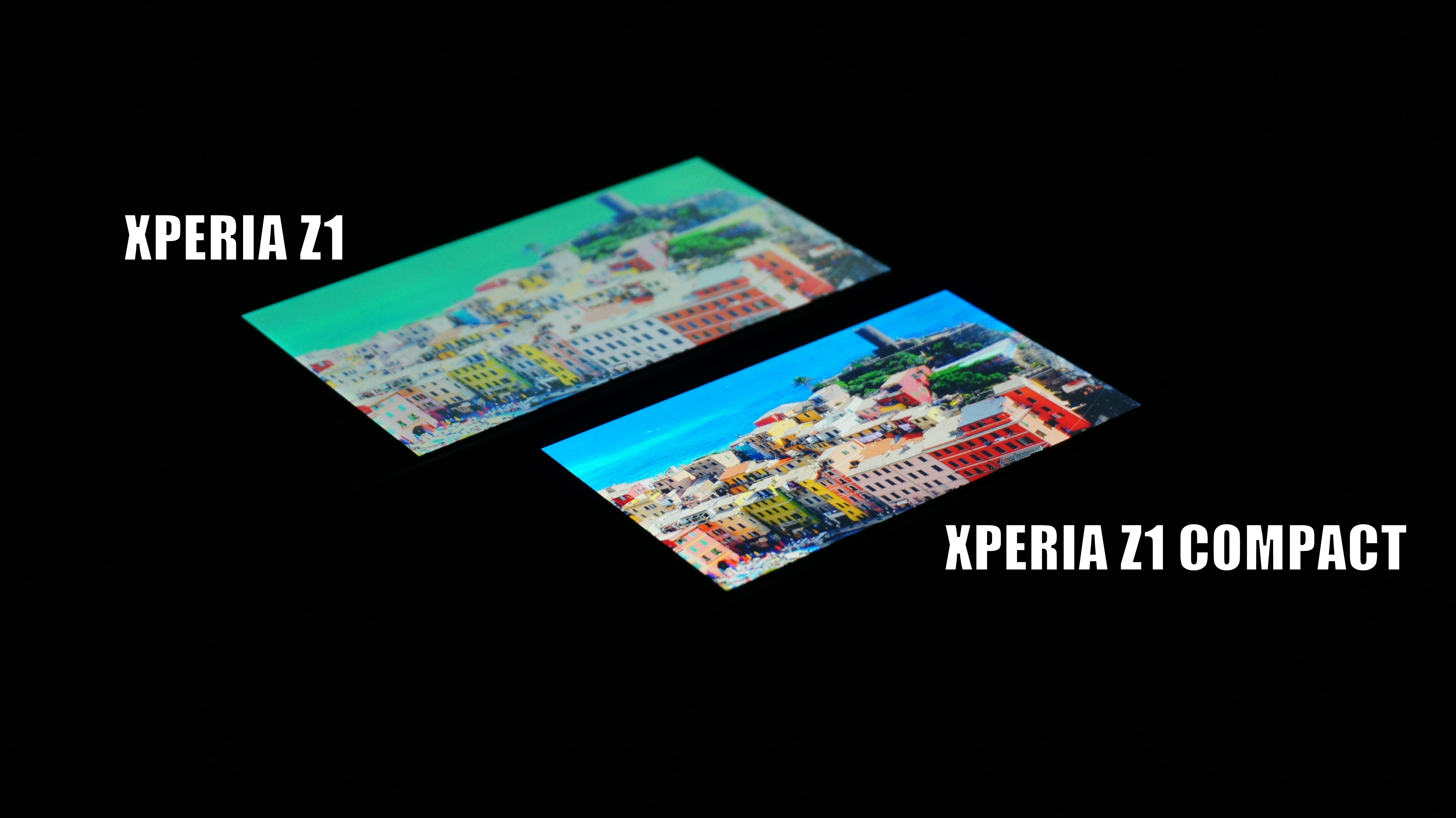 Xperia Z1 vs Xperia Z1 Compact Display Screen Comparison