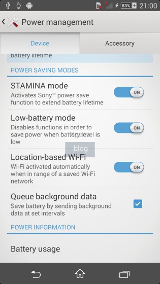 New power management app for Sony D6503 Android 4.4.2 KitKat Xperia UI