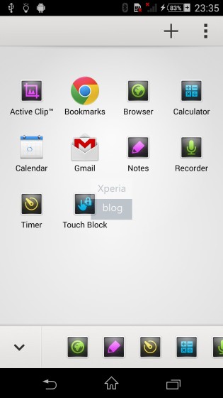 Touch Block app included in Sony D6503 Android 4.4.2 KitKat Xperia UI
