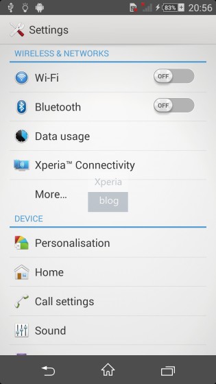 Two Home Launchers included in Sony D6503 Android 4.4.2 KitKat Xperia UI