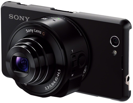 SPA-ACX4 camera attachment case wearing DSC - QX10 lens in Black SPA-ACX4 / B case.