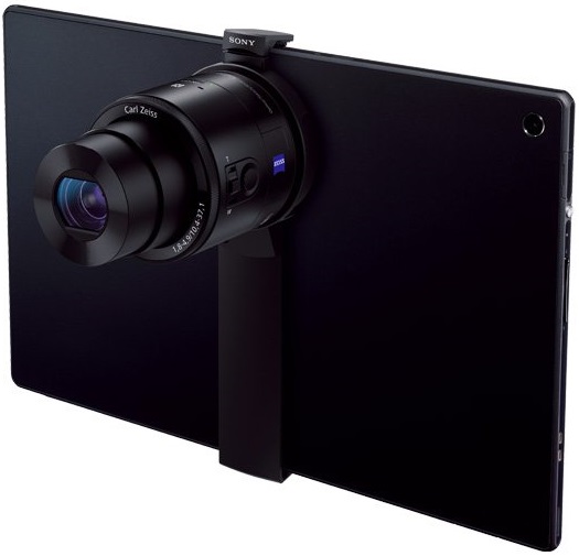 Sony SPA-TA1 tablet attachment case mounted on Xperia Tablet Z