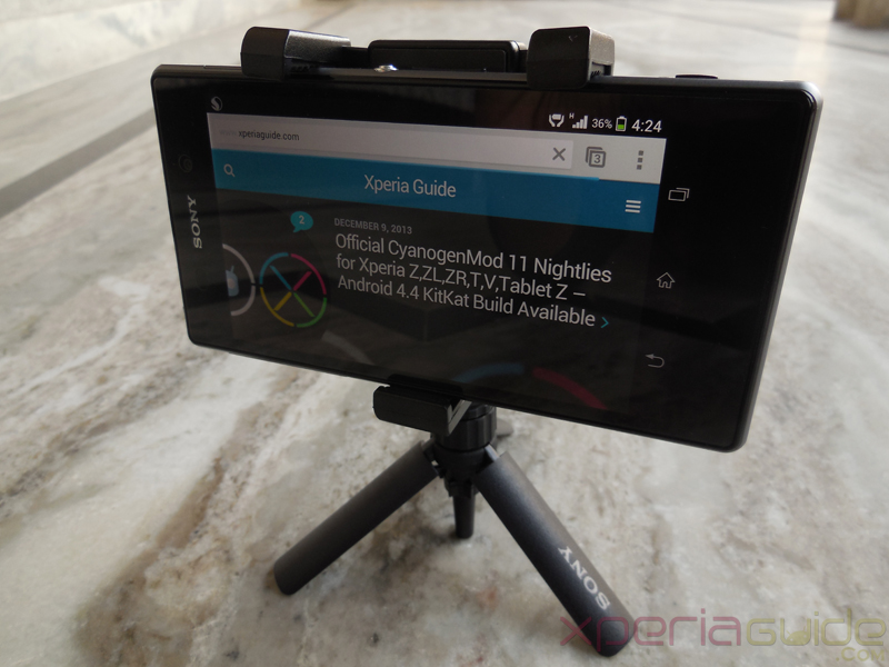 Sony Smartphone Tripod SPA-MK20M for Xperia Z1 Review