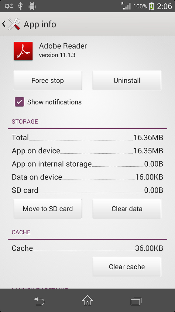 Xperia T LT30p Android 4.3 9.2.A.0.278 firmware - App settings