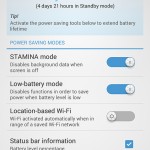 Xperia SP Android 4.3 12.1.A.0.256 firmware - Stamina Mode Present