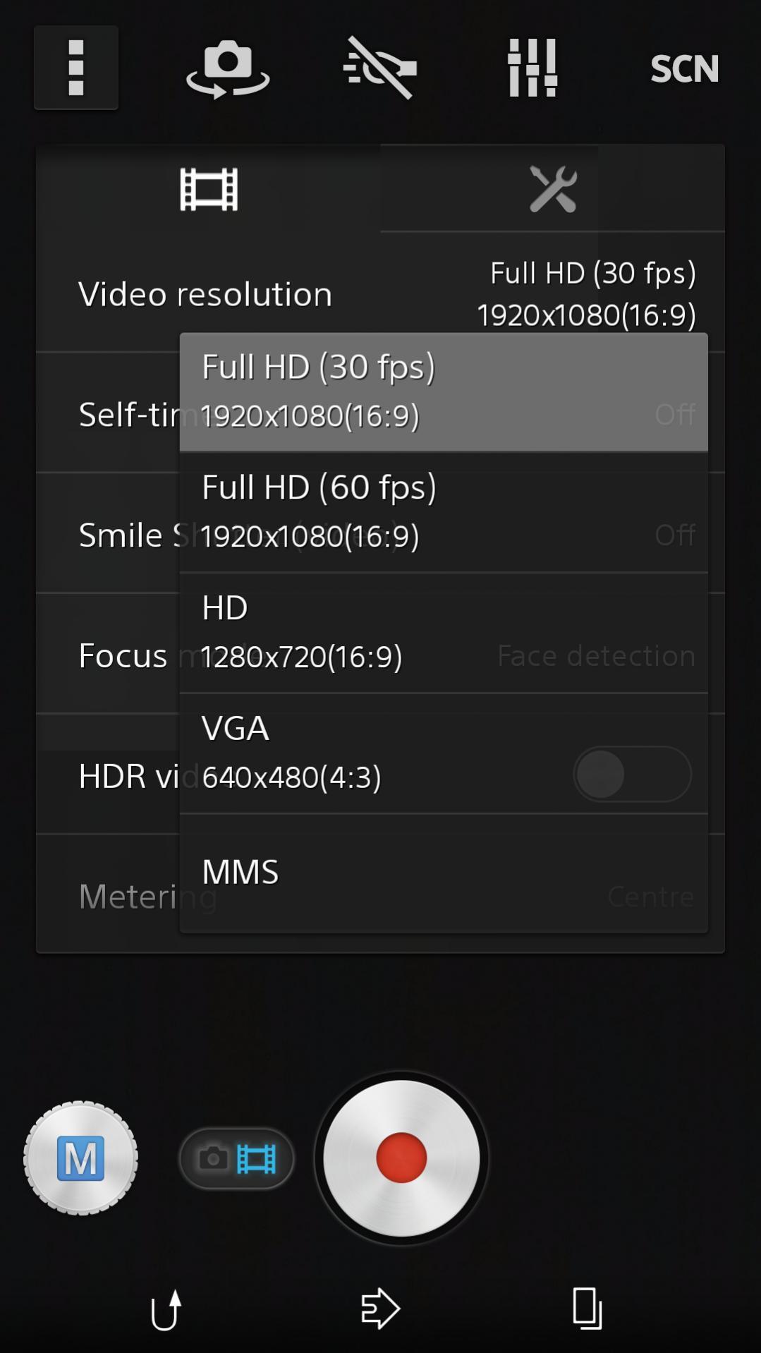 1080p video recording at 60fps in Sony D6503