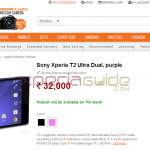 Pre-Order Xperia T2 Ultra Dual in India at price INR 32000