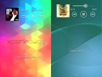 Sony D6503 KitKat UI Walkman Lock Screen Screenshot