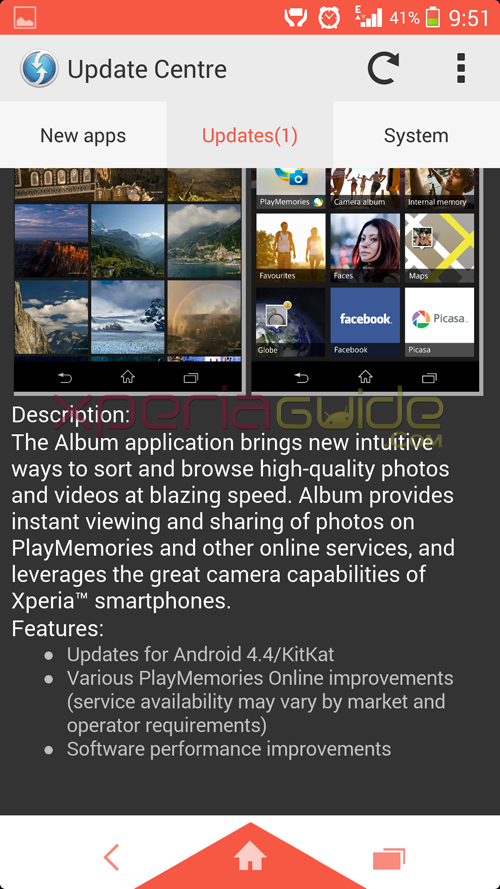 Xperia Album App 5.4.A.0.20 update Changelog