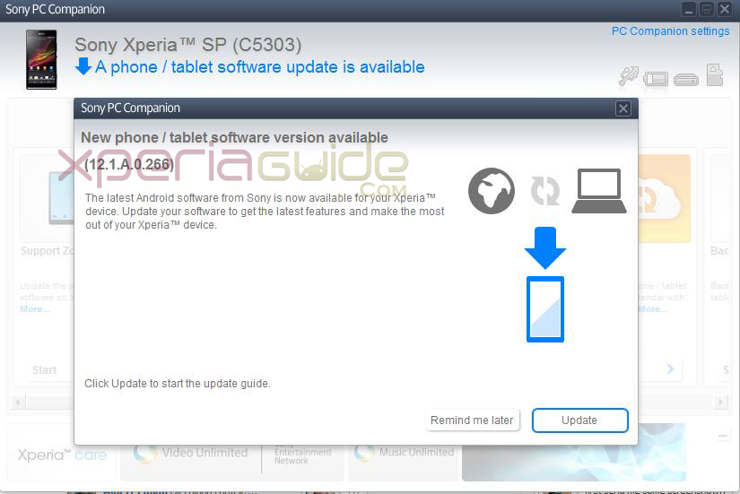 Xperia SP 12.1.A.0.266 firmware update