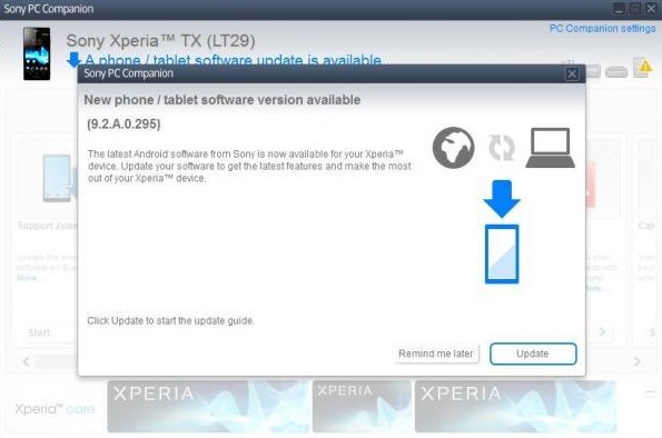 Xperia TX LT29i Android 4.3 9.2.A.0.295 firmware Update