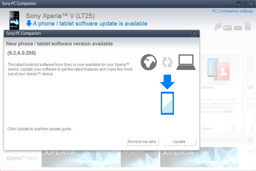 Xperia V 9.2.A.0.295 firmware update
