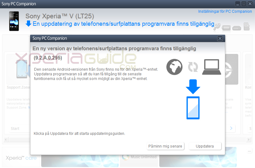 Xperia V Android 4.3 9.2.A.0.295