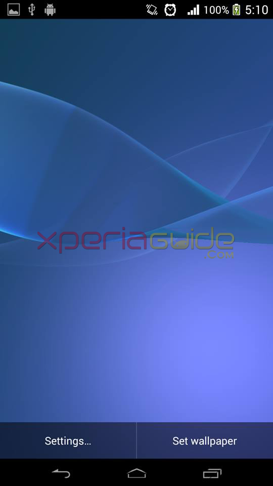 Xperia Z2 Live Wallpaper Blue