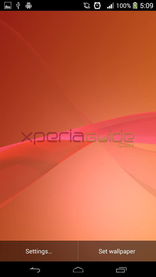 Xperia Z2 Live Wallpaper Orange