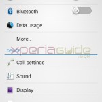 Settings menu of Xperia SP 12.1.A.0.266