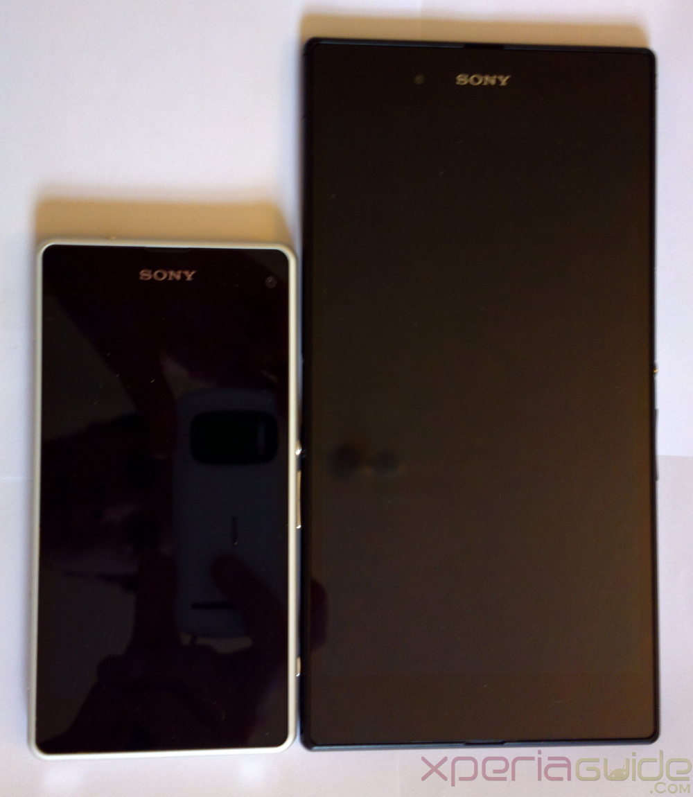  Z1 Compact vs Z Ultra size