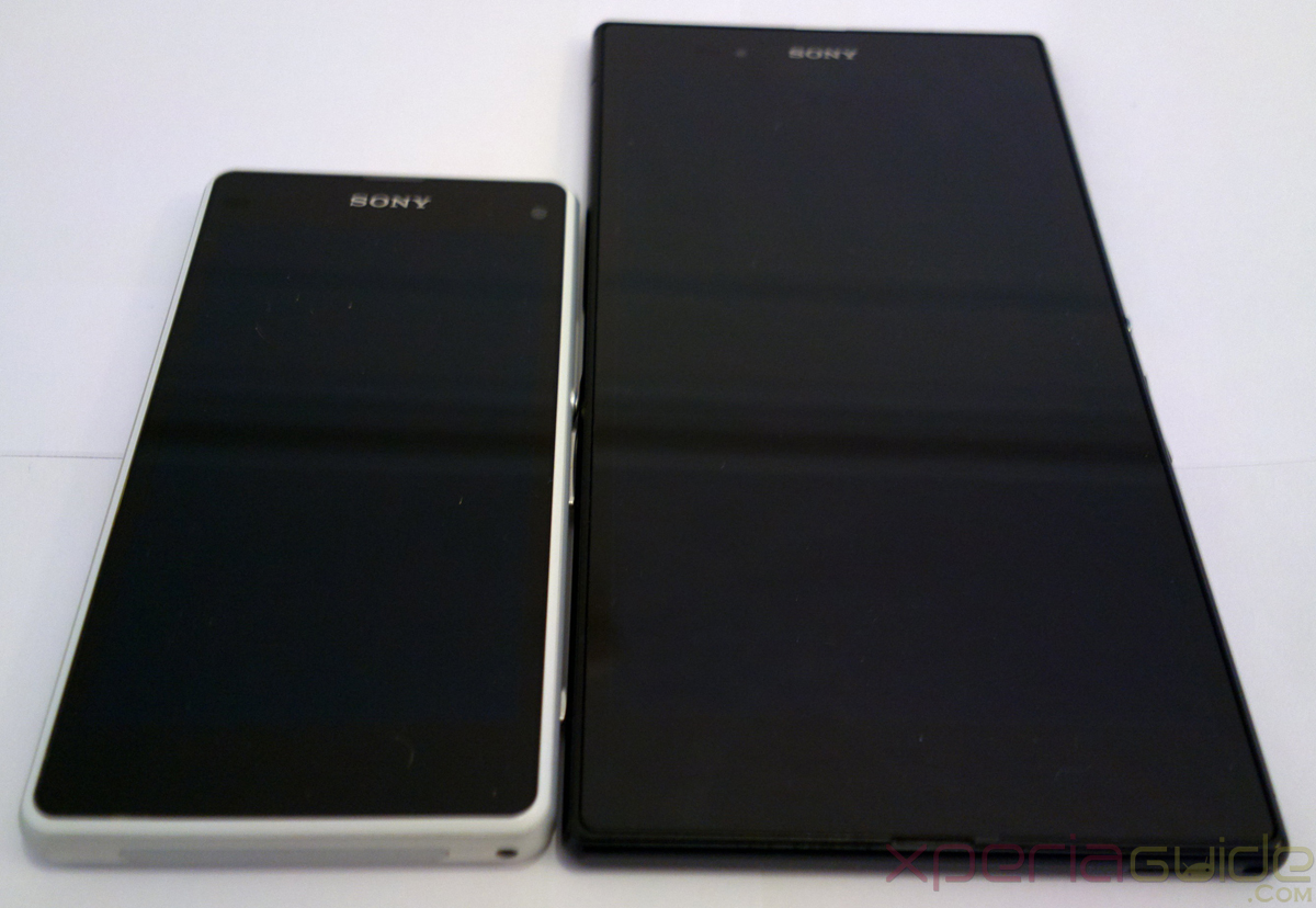 Sony Z Ultra vs Z1 Compact size