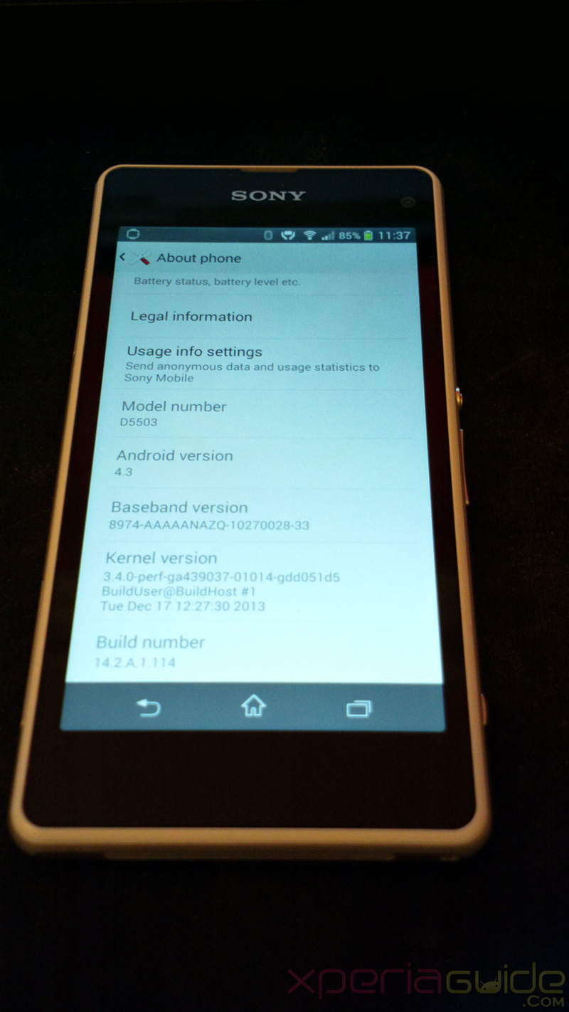 Xperia Z1 Compact 14.2.A.1.114 firmware