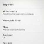 Xperia Z1 14.2.A.1.142 Settings menu