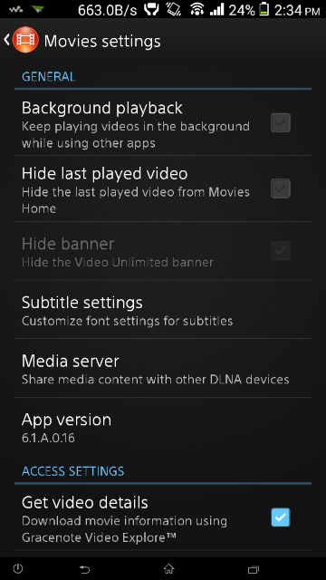 Movies 6.1.A.0.16 app