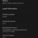 Xperia C 16.0.B.2.13 firmware Android 4.2.2 update – Battery Bug Fixed