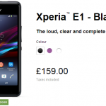 Xperia E1 Priced at £159 in UK, €199 in Spain, € 119 in Italy – Coming soon at Sony Online Stores for Pre-Order