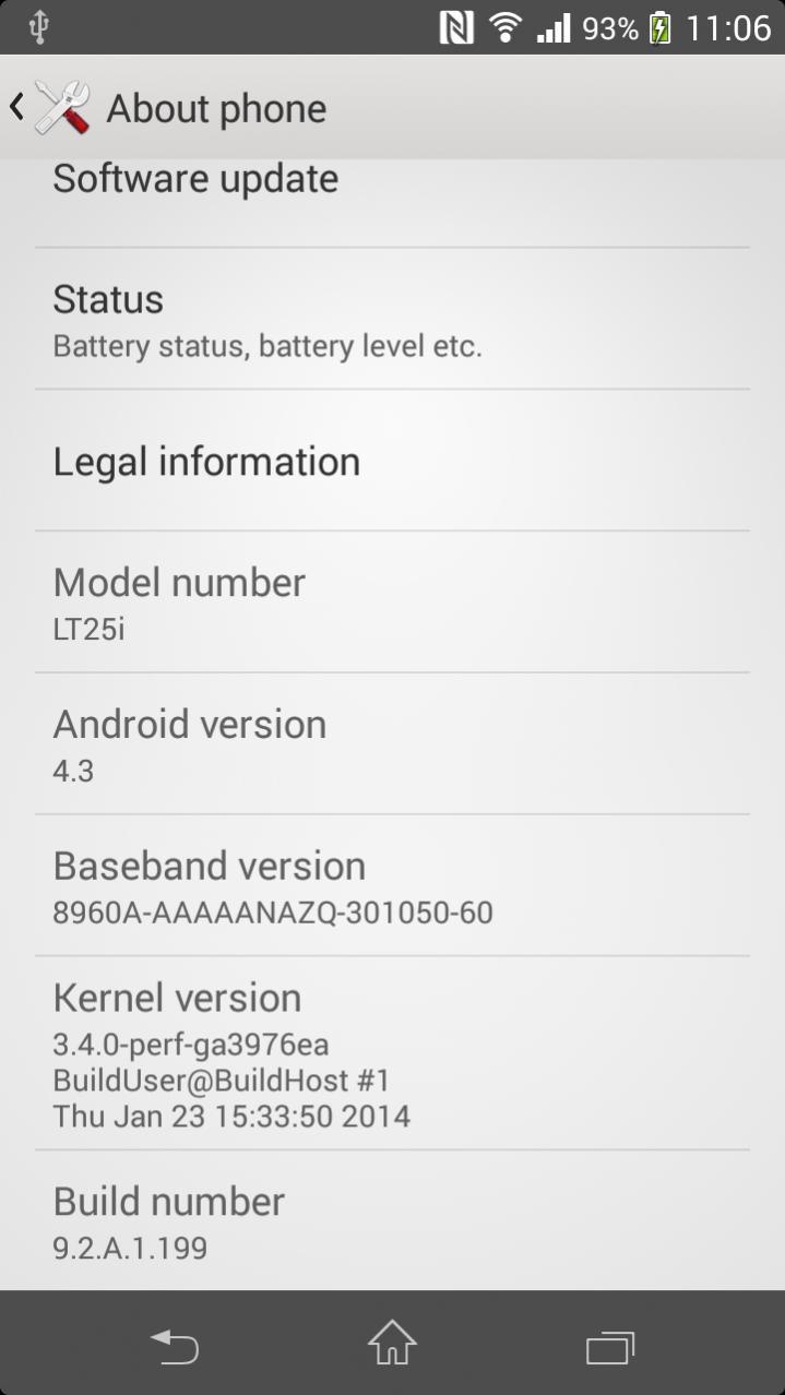 Xperia V 9.2.A.1.199 firmware