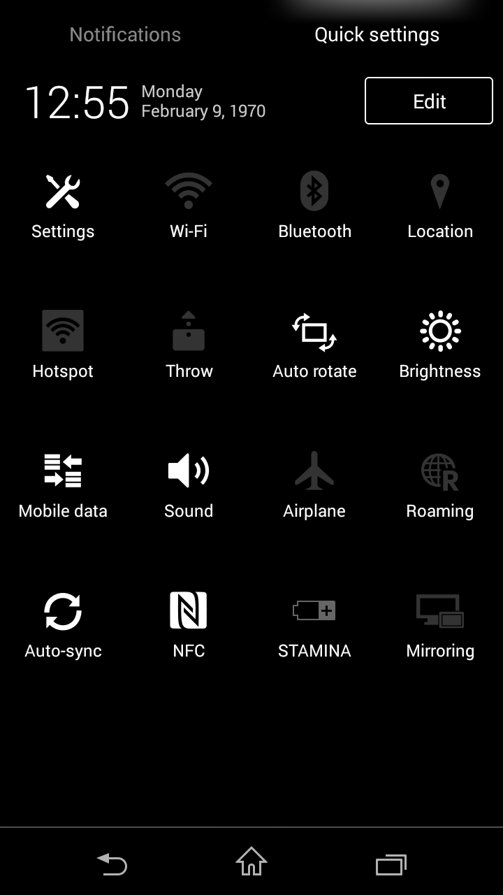Xperia Z1 Compact 14.3.A.0.681 Notification Panel