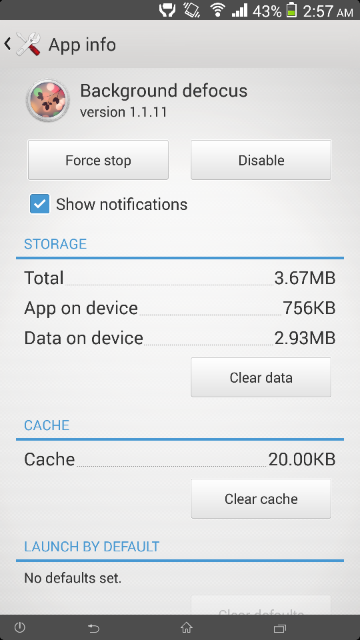 Xperia Z2 Background Defocus 1.1.11 app