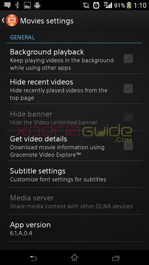 Xperia Z2 Movies 6.1.A.0.4 app