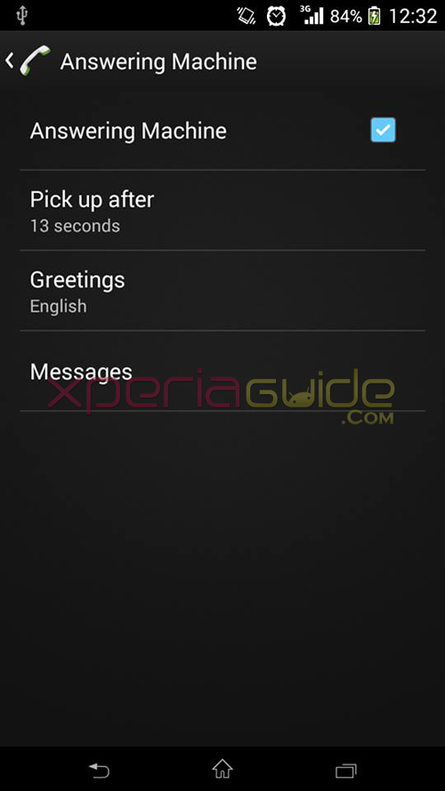 Xperia Z2 Phone Answering Machine port