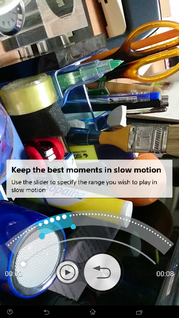 Xperia Z2 Timeshift Video app