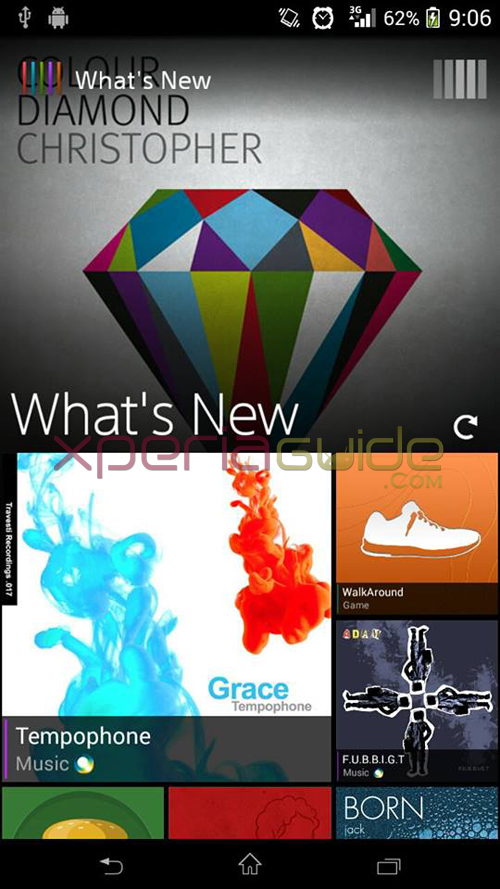 Xperia Z2 What's New app