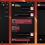 Install Xperia Z2 black themed Message KitKat app port