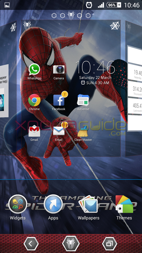 The Amazing Spider-Man 2 Xperia Theme available to download