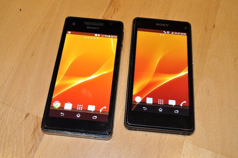 Z1 Compact vs Xperia V